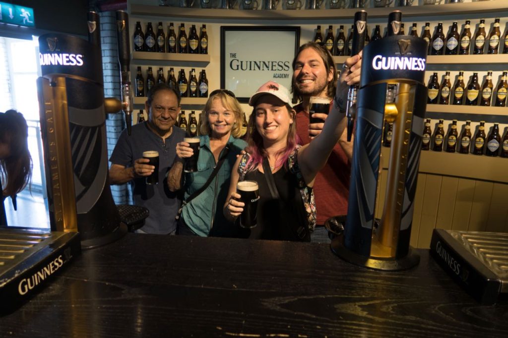 Pouring the perfect pint at guinness
